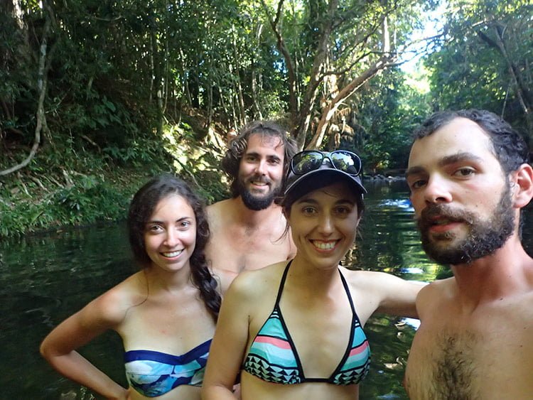 Les Avencurieux et les Manalas dans un swimming hole dans la Daintree Forest