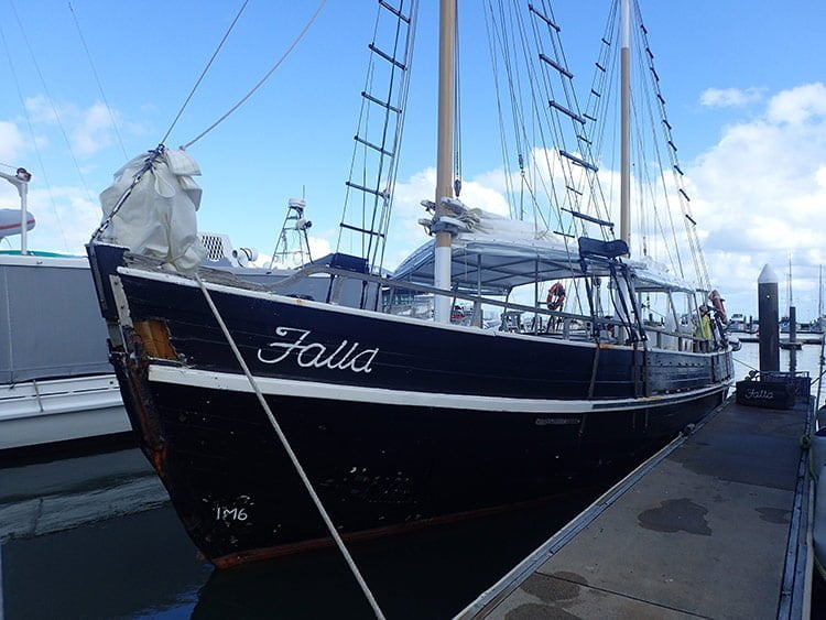 Le voilier pour notre excursion sur la Barrière de Corail