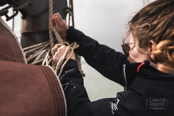Laura sur le voilier Laila, sur la route vers l'Amérique du Sud