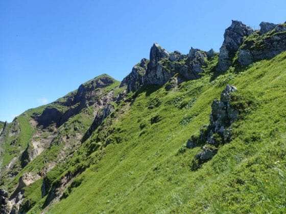 Vue sur le Puy de Sancy en redescendant