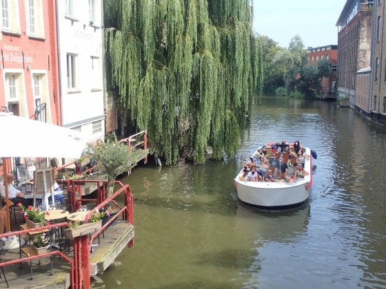 Bâteau sur la Lys à Gand