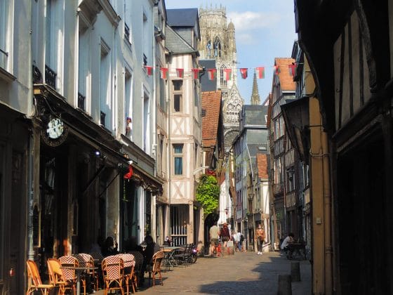 Maisons à colombage dans les rues de Rouen
